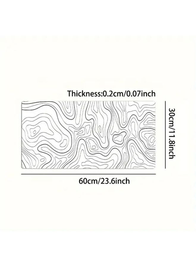 Large Gaming Mouse Pad 60X30cm Abstract Terrain Pattern Non Slip Rubber Base Desk Mat - Image 5